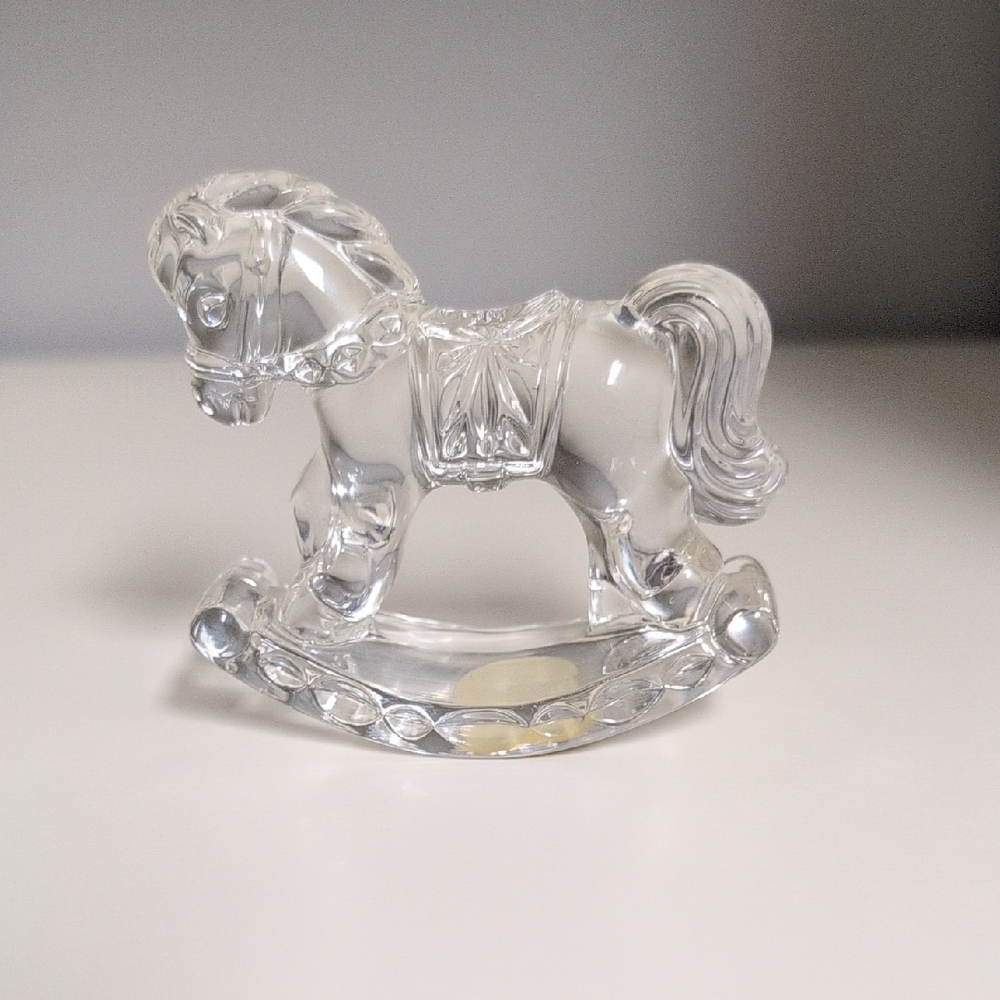 Princess House Crystal Treasures 3" Rocking Horse Figure